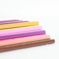 Crayons de couleur à base d'huile, 18 ou 24 couleurs, corps en bois, mine épaisse, certifiés EN71, ensemble de crayons de peinture pour fournitures scolaires et artistiques
