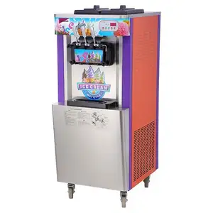 Mini fabricant portatif de machine à crème glacée molle paquet complet gaufrette cône forme de moulage machines à gaufres café et vente électrique