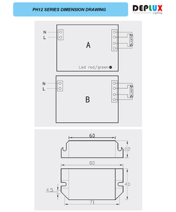 UV-Elektronik-Vorschaltgerät für Lampe <span class=keywords><strong>PL</strong></span>-S 9W G23 2PIN - Product Image 3