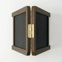Panneaux de signalisation en bois en forme de A pour sandwichs, tableaux noirs double face sur pied pour extérieur, panneaux de menu personnalisables