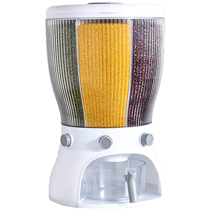 ภาชนะบรรจุข้าวสีขาวแบบหมุนได้กันความชื้นสำหรับห้องครัว,ถังจ่ายข้าวธัญพืชถังพลาสติกปิดผนึก - Product Image 4