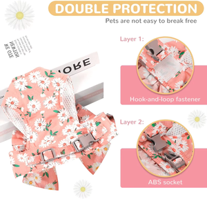 Arnés para <span class=keywords><strong>Perro</strong></span> NiBao de Alta Calidad, Personalizado, Antitirones, con Anillo en D y Lazo, Malla Suave - Product Image 3