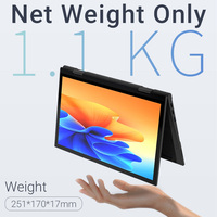10.95 pouces Yoga ordinateur portable 2K IPS panneau LPDDR5 16GB N95 petit quantité minimale de commande Ultra léger personnel Portable ordinateur portable écran tactile ordinateur portable