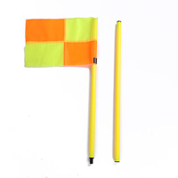 Ensemble de drapeaux d'angle de football portables avec base à pointe à ressort pour l'entraînement sportif de football pour marquer les terrains