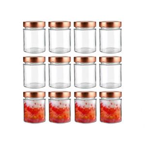 Different Sizes 100ml 150ml 180ml 220ml 280ml 500ml Round clear Food Glass <b>Jars</b> with Cover - Product Image 1
