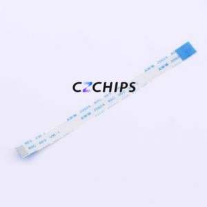 FFC-1.0-6P-100mm-B FFC Cable (Flexible Flat Cable) P=1mm Connector 6P 1mm 0.3mm Reverse - Product Image 1