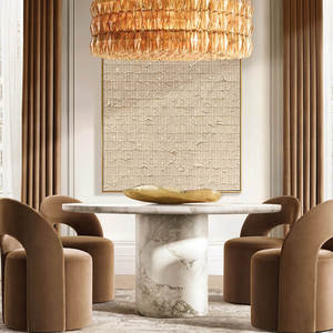 Lustre en verre fumé fait main de haute qualité pour la maison, le salon, la chambre à coucher, lustre rond moderne de 36 pouces - Product Image 4