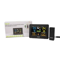 Stasiun Cuaca Plastik Ringkas BALDR dengan Layar LCD, Termometer Digital Nirkabel Dalam & Luar Ruangan, Barometer, Higrometer, dan Jam
