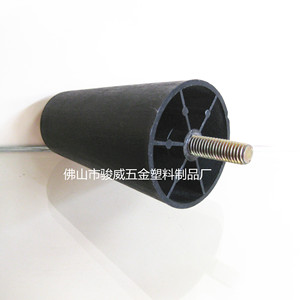 Pata de Mueble de Plástico 30x120 mm con Varilla Roscada y Base de Goma Negra para Sofá, Fácil Instalación - Product Image 2