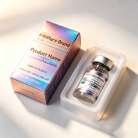 Étiquettes personnalisées imprimées en couleur CMJN pour flacons, autocollants adhésifs pour bouteilles de beauté en verre de 3 ml et 10 ml, emballage sur plateau en plastique