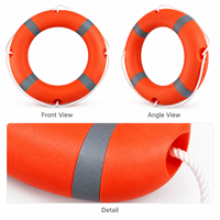 Bouée de sauvetage marine 2,5 kg en PE, bouée de sécurité 14 kg de flottabilité, bouée de sauvetage réfléchissante pour bateau
