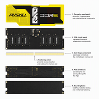 PUSKILL 1.1V DDR5 16GB 32GB 64GB 4800MHZ 5600MHZ SODIMM Mémoire RAM pour ordinateur portable, mémoire pour ordinateur, stock disponible