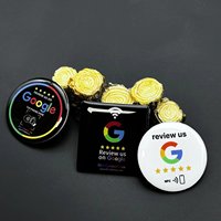 Étiquette autocollante personnalisable en plastique acrylique pour avis Google, carte de médias sociaux, plaque NFC pour entreprises