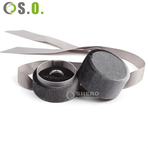 Boîte à bijoux personnalisée en velours avec nœud élégant pour cadeau, boîte à collier en velours suédé avec boîte à bague en flanelle haut de gamme - Product Image 6