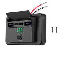Prise USB 12V pour camping-car, 108W, double USB-C 36W et double port QC 3.0 18W, chargeur de voiture, accessoires pour voiture, bus, camping-car, camion