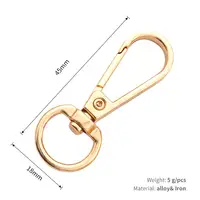 Sprookber 100pcs Metal Lobster Claw Clasp with Key Ring, Keychain Rings for Crafts, Key Jewelry DIY Crafts, Lanyard Clips Snap Hook, Swivel Clasps CL