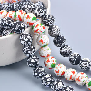 <strong>Wholesale</strong> Tie Dyed Food Grade <strong>Silicone</strong> Teething <strong>Beads</strong> Chew Teether 15mm <strong>Silicone</strong> <strong>Beads</strong> - Product Image 1