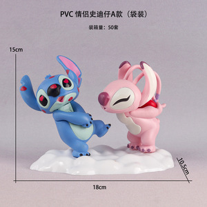 Figuras de Pareja de <span class=keywords><strong>Lilo</strong></span> y Stitch, Stitch de San Valentín, Lindos Personajes Coleccionables, Decoraciones de Escritorio - Product Image 6