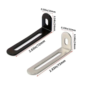 Support d'angle en L réglable en fer à 90 degrés pour fixation de meubles, installation facile, connecteur d'angle - Product Image 2