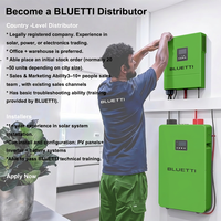 Solution énergétique durable BLUETTI HV6K, système d'énergie solaire prêt à l'emploi, contrôle par application intelligente, batterie LiFePO4, alimentation de secours
