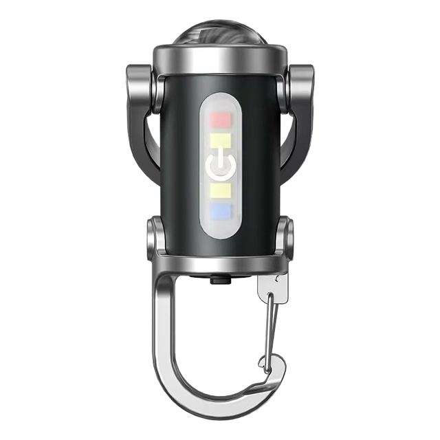 Rechargeable LED 300LM EDC Keychain Flashlight Waterproof 7-Mode Mini Torch Dimmable USB Cable Portable Outdoor Camping Gift