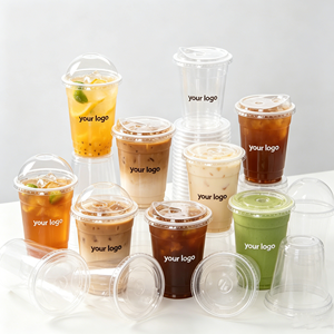 Bolsa de Plástico Reutilizable y Ecológica para Llevar Té de Burbujas <span class=keywords><strong>Boba</strong></span>, Leche, Matcha, con Logotipo Personalizado, 500ml 700ml 16 oz, con Cierre Hermético - Product Image 5