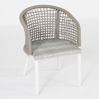 Chaise de salle à manger d'extérieur moderne en corde tressée pour jardin, vente en gros