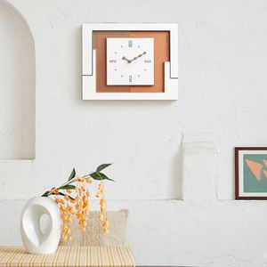 <b>Wall</b> <b>Clock</b> Rectangular Battery Powered Quartz <b>Silent</b> Living Room Decorative Cover Box 2026 New High End - Product Image 3
