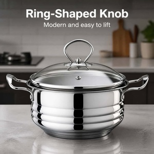 Portable Cooking Pot Set Lightweight Pots and <b>Pans</b> Set Good Quality 3 Pcs Stainless Steel Non Stick Cooking Pot Set - Product Image 3