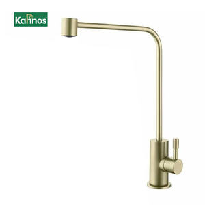 Robinet de cuisine monocommande moderne en or brossé avec cartouche en céramique, filtre à eau potable monotrou - Product Image 1