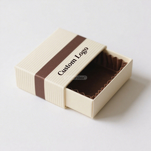 Emballage biodégradable de chocolat de célébration de logo personnalisé Boîte de tiroir de nourriture faite à la main avec insertion - Product Image 3