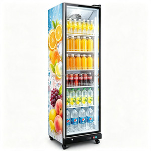 Vente en gros de petits réfrigérateurs de présentation de boissons à économie d'énergie et de vitrines réfrigérées à une porte entièrement vitrées - Product Image 5
