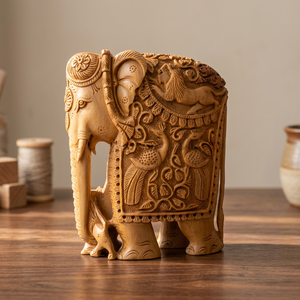 ไม้จันทน์ช้างแกะสลักช้างอินเดีย,ไม้จันทน์รูปปั้น - Product Image 4