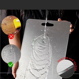 100% puro duradero Apto para lavavajillas no mohoso de grado alimenticio bloque de corte de Metal extremo grano titanio tabla de cortar juegos para Cocina - Product Image 5