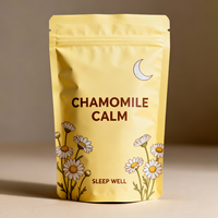 Sac en plastique à fermeture éclair debout, laminé, de qualité alimentaire, imprimé sur mesure, à haute barrière, pour le thé aux fleurs d'hibiscus séchées, les aliments