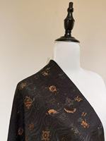 Tissu jacquard élégant effet soie en viscose 97% viscose 3% fil métallique, brocart motif cheval ancien rétro pour vêtements féminins Abaya