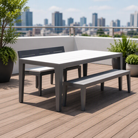 Table et chaises de salle à manger d'extérieur au design simple de style contemporain Mobilier de jardin d'extérieur simple