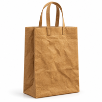Sac fourre-tout en papier kraft lavable, grande capacité, sac à main, sac de shopping, sac de transport pour ordinateur portable, pour le travail quotidien, les voyages et la vente en gros