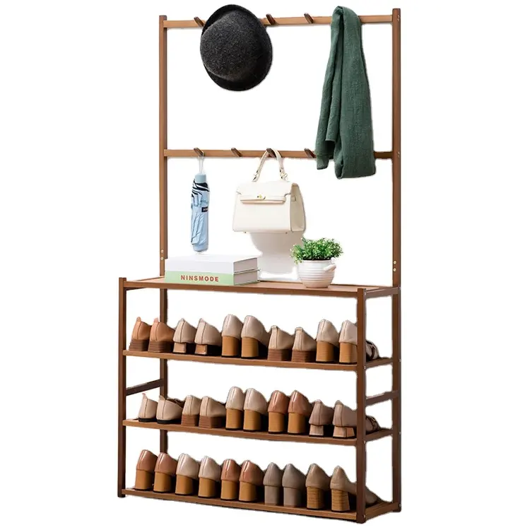 Entryway coat and shoe storage