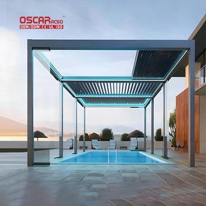 Auvent rétractable Ctric avec capteur de vent Patio extérieur jardin étanche <span class=keywords><strong>prix</strong></span> d'usine auvent à cassette complet Pergola rétractable - Product Image 2