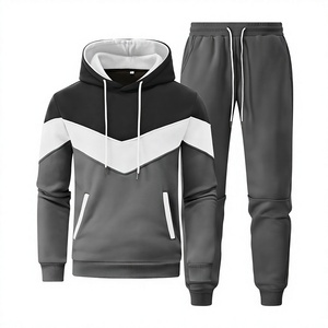 Chándal con Capucha para Hombre, Color Sólido, Manga Larga, Informal, para Invierno, con Bolsillos Laterales, Cierre con Cordón, Corte Regular, 100% Algodón, Ligero - Product Image 1