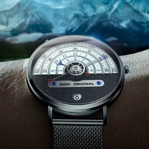 Montre pour homme, étanche, montre-bracelet lumineuse, montre à quartz créative et unique avec motif soleil-lune-étoiles - Product Image 4