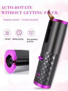 2026 New Intelligent Rotating Hair Curler Cordless Rechargeable Mini Portable Curling <b>Iron</b> Lazy Styling Tool for Travel - Product Image 2
