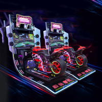 Machine électronique de jeu d'arcade de conduite de jeux de course de simulateur de moto à jetons