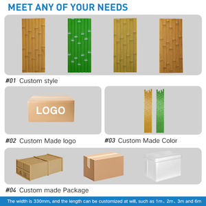 टिकाऊ hdpe कृत्रिम प्लास्टिक बांस पैनल या विला आउटडोर वाटरप्रूफ बांस बाड़ पैनल स्टाइलिश बाड़ लगाने के लिए स्टाइलिश बाड़ लगाने के लिए - Product Image 4