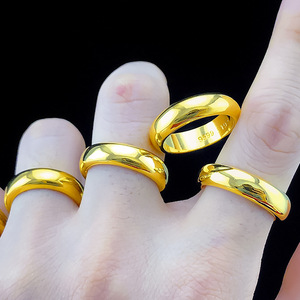 DAIHE-anillo de oro de 24 quilates para amantes, sortija de compromiso para hombre y mujer, <span class=keywords><strong>accesorios</strong></span> de oro de Dubái, gran oferta, 2023 - Product Image 2