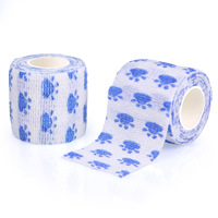 Bande adhésive non tissée confortable, pliable, imperméable et portable pour animaux de compagnie, pour les pattes des chiens, les premiers secours, gaze cohésive pour oiseaux et chats