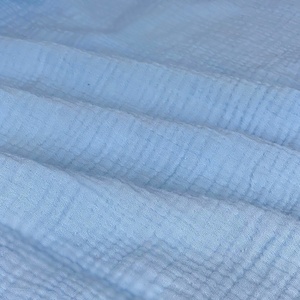 Vêtements doux pour bébé, bonne qualité, teint uni, 2 couches, tissu <span class=keywords><strong>de</strong></span> mousseline <span class=keywords><strong>de</strong></span> <span class=keywords><strong>coton</strong></span> à double <span class=keywords><strong>gaze</strong></span> par rouleau - Product Image 3