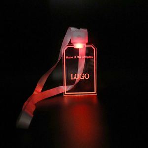 Custom OEM Logo LED <b>Acrylic</b> ID <b>Card</b> Holder with Lanyard for Parties Thanksgiving-Security Feature - Product Image 4