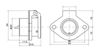 PW20F-3X industrielle wasserdichte elektrische Steck verbinder Diamant-Typ Kabel buchse 2-14P Multi Application Power Connector